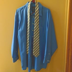 Men's Stafford Dress Shirt And Tie